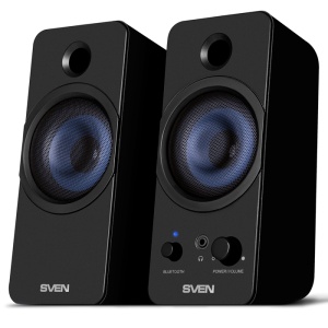 Колонки 2.0 SVEN 431 / 6W / Bluetooth / USB-питание / Аудиовыход на наушники / Чёрный / корпус - пластик цена и фото