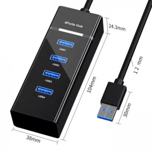 Концентратор KS-is KS-727 4xUSB 2.0 в USB 2.0 USB HUB кабели usb inakustik premium high speed usb 2 0 5 0 м