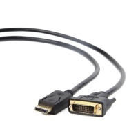 Кабель Displayport - DVI GEMBIRD (CC-DPM-DVIM-6), вилка-вилка, длина - 1.8 метра Чёрный