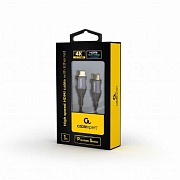 Кабель HDMI - HDMI GEMBIRD (CCBP-HDMI-1M), вилка-вилка, HDMI 2.0, Premium Series, длина - 1 метр