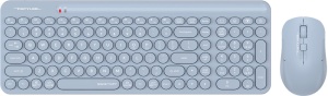 цена Комплект клавиатура+мышь беспроводная A4Tech Fstyler FG3300 Air, синий