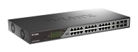 Коммутатор D-LINK DSS-200G-28MPP,L2 коммутатор с 24 портами 100/1000Base-T и 4 комбо-портами 100/1000Base-T/SFP (8 портов PoE 802.3bt, PoE - 518Вт)