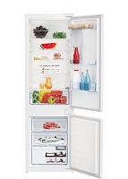 Холодильник встраиваемый Beko BCSA2750 (Объем - 285 л / Высота - 177.5 см / Слайдерное крепление фасадов / A+ / Белый / Капельная система MinFrost)