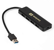 Концентратор ExeGate DUB-4P/1  USB 3.0 hub, 4 в 1 черный