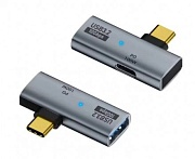 Адаптер-переходник 2в1 KS-is USB-C 2 в 1 USB-A, PD KS-is (KS-854), серебристый