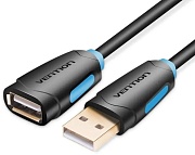 Удлинитель USB 2.0 AM - USB 2.0 AF Vention (CBCBG), вилка-розетка, скорость передачи до 480 Мбит/с, длина - 1,5 метра