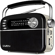 Радиоприемник SVEN SRP-505 / 3W / microSD / USB / FM / Батарея - 1200 mAh / Черный / материал – пластик