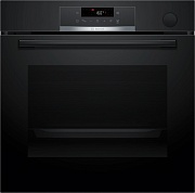 Духовой шкаф с добавлением пара Bosch HRG532BB3 (Serie4 / 71 л / до 275 °C / Черное стекло / Гриль / Съемные напр. / Сенсорное управление / A+)