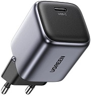 Сетевое зарядное устройство Ugreen CD319, (Type-C/3A/30W/PD/QC), Серый космос (25257)