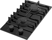 DSP Поверхность газовая Schaub Lorenz SLK GY3225 (Чёрный / 2 конфорки / 1 кВт / 3кВт / закаленное стекло / чугун. реш. / газ-контроль / эл. поджиг)