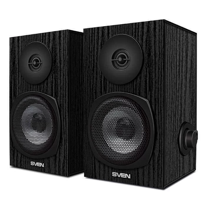 Колонки 2.0 SVEN SPS-575 / 6W / Питание - USB / чёрный / Корпус - дерево (MDF) -0