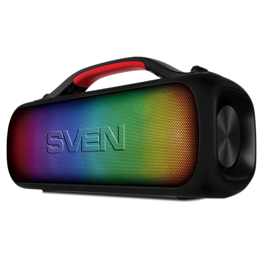 Беспроводная портативная колонка SVEN PS-360 / 24W / TWS / microSD / IPx6/ USB / Bluetooth / Батарея 3000mAh  / Чёрный / материал – пластик-0