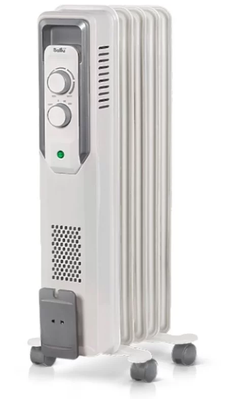 Масляный радиатор Ballu CUBE BOH/CB-05W (1000 Вт, площадь - 15 м², термостат)-0