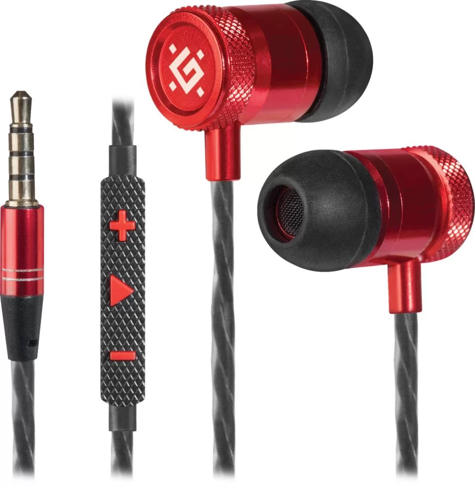 Наушники с микрофоном Defender POLLAXE BLACK/RED 64453-0