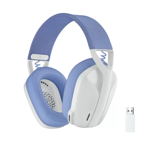 Беспроводные игровые наушники Logitech G435 Lightspeed, (Stereo, 2.4 ГГц) (Nintendo Switch, PS4 и PS5), Белые -0