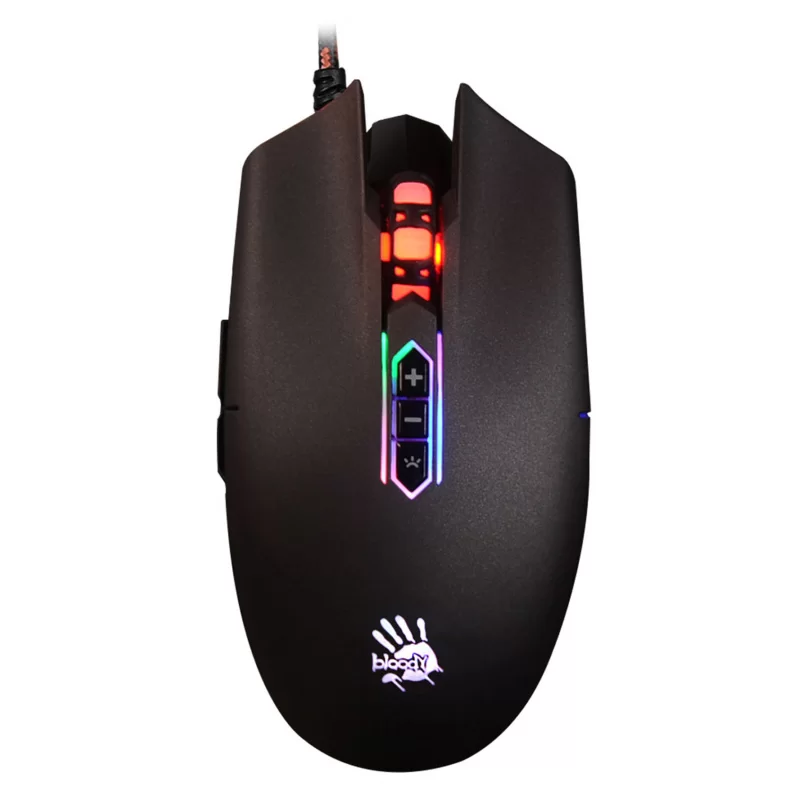 Мышь A4 Bloody Q80, 3200 dpi, игровая, проводная, USB, черный-0