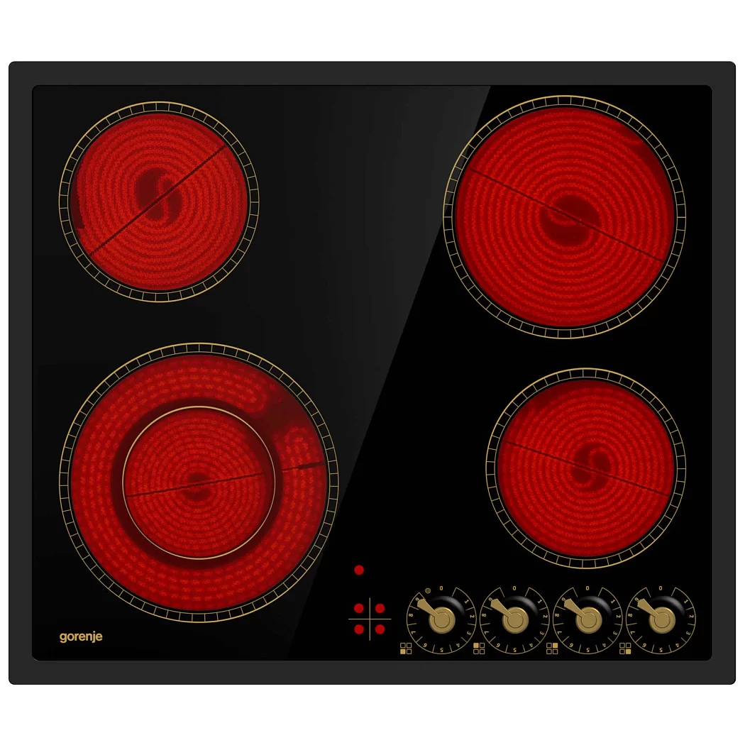 Поверхность электрическая Gorenje EC642CLB (Classico / черный / стеклокерамика / PowerBoost)-1