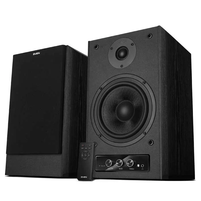 Колонки 2.0 SVEN MC-30 / 200W / Питание - 220В / Bluetooth / Оптический вход / Пульт ДУ / Чёрный / Корпус - дерево (MDF)-0