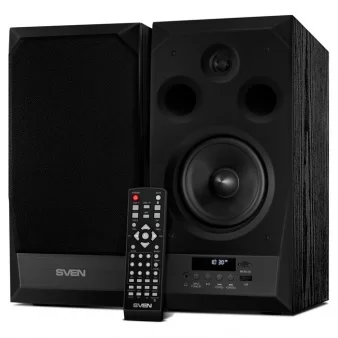 Колонки 2.0 SVEN MC-30 / 200W / Питание - 220В / Bluetooth / Оптический вход / Пульт ДУ / Чёрный / Корпус - дерево (MDF)-1