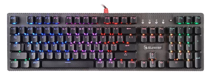 Проводная игровая клавиатура A4Tech Bloody B810R Battlefield, (Полноразмерная/Оптомеханическая/Кабель 1.8м), Черная-0