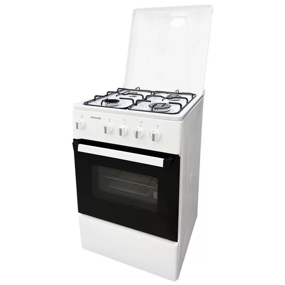 Плита газовая Snaige SNFG-50W (Белая / Электроподжиг / Газконтроль духовки)-0