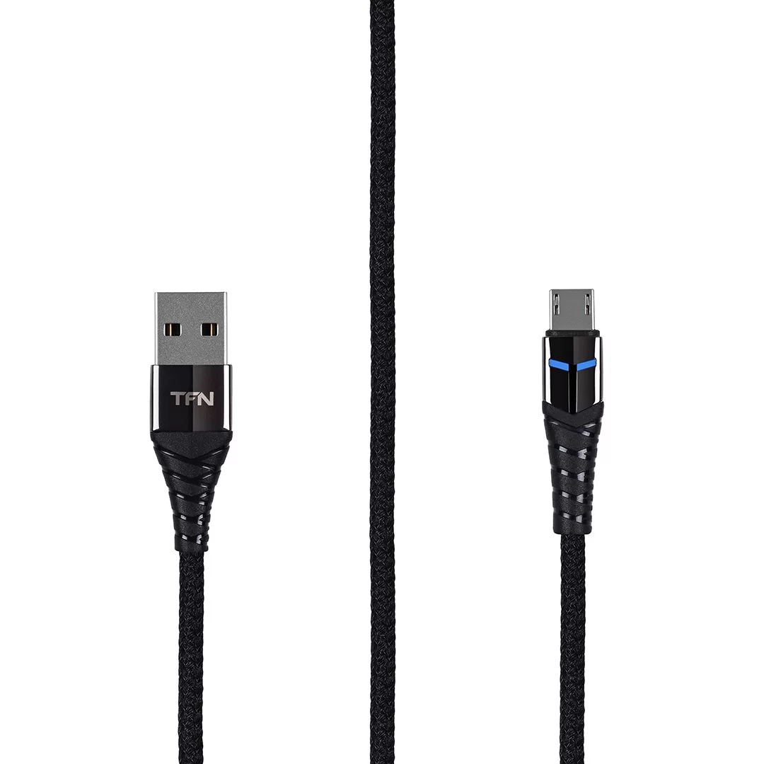 Кабель TFN KNIGHT micro-USB - USB, 1м, Черный-0
