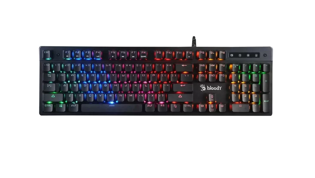 Проводная игровая клавиатура A4Tech Bloody B500N, (Полноразмерная/Мембранная/Кабель 1.8м), Черная-0