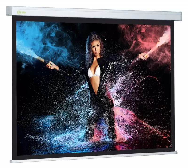 Экран Cactus 180x180см Triscreen CS-PST-180x180 1:1 напольный рулонный черный CS-PST-180X180-1