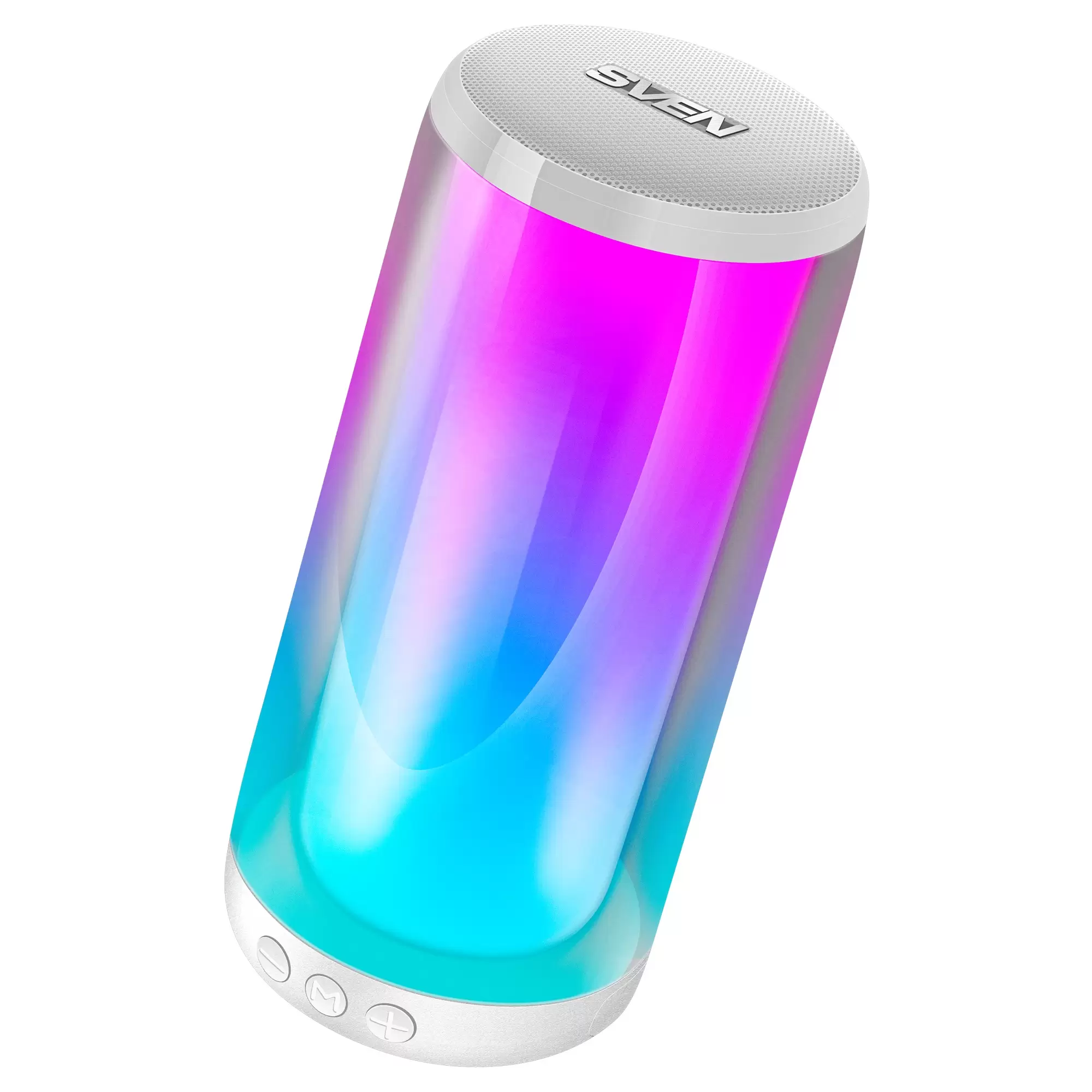 Беспроводная портативная колонка SVEN PS-265 / 10W / TWS / microSD / Bluetooth / RGB подсветка / Батарея 2000mAh / Белый / материал - пластик-0
