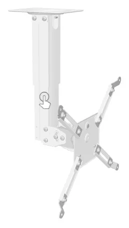 Кронштейн для проектора  Onkron K3A белый макс.10кг настенный и потолочный поворот и наклон-0