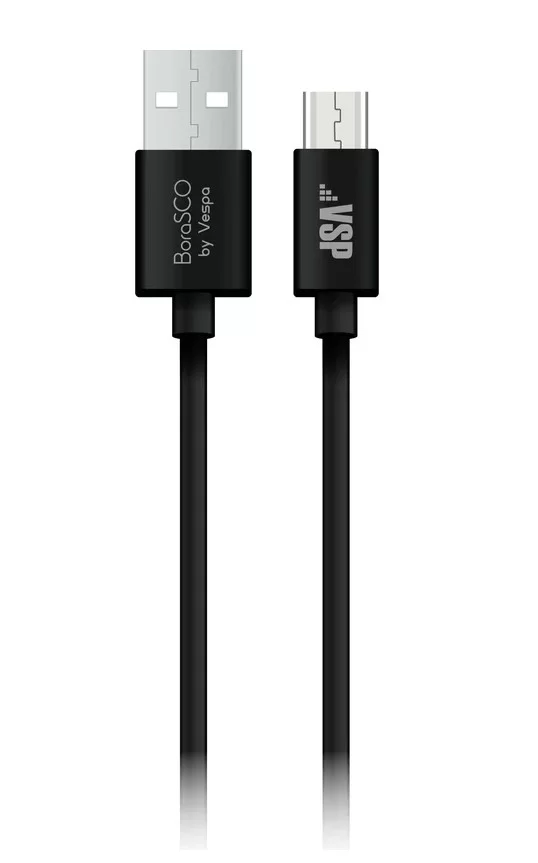 Кабель Borasco micro-USB - USB, 1м, Черный-0