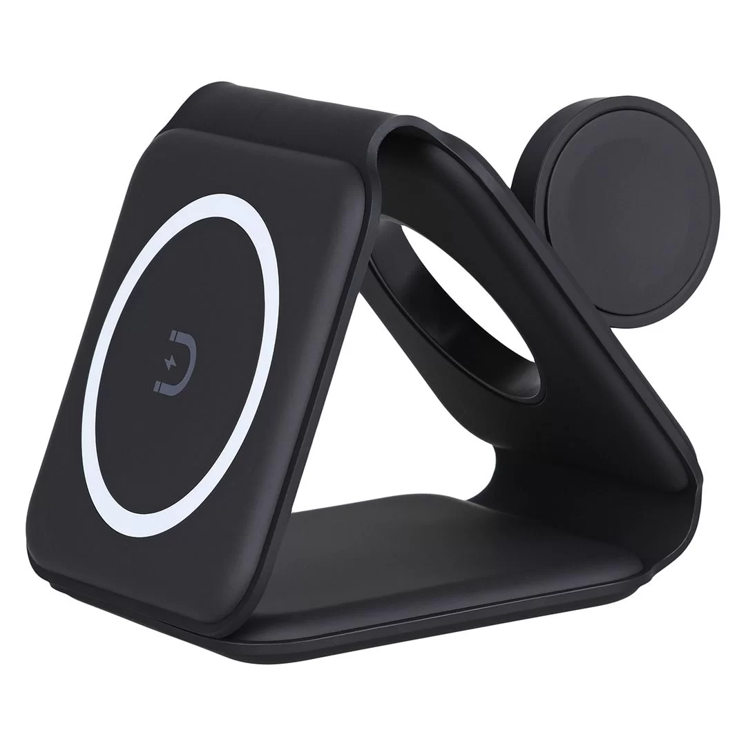 Беспроводное зарядное устройство TFN MagTrio QI14 (15W, чёрное)-0