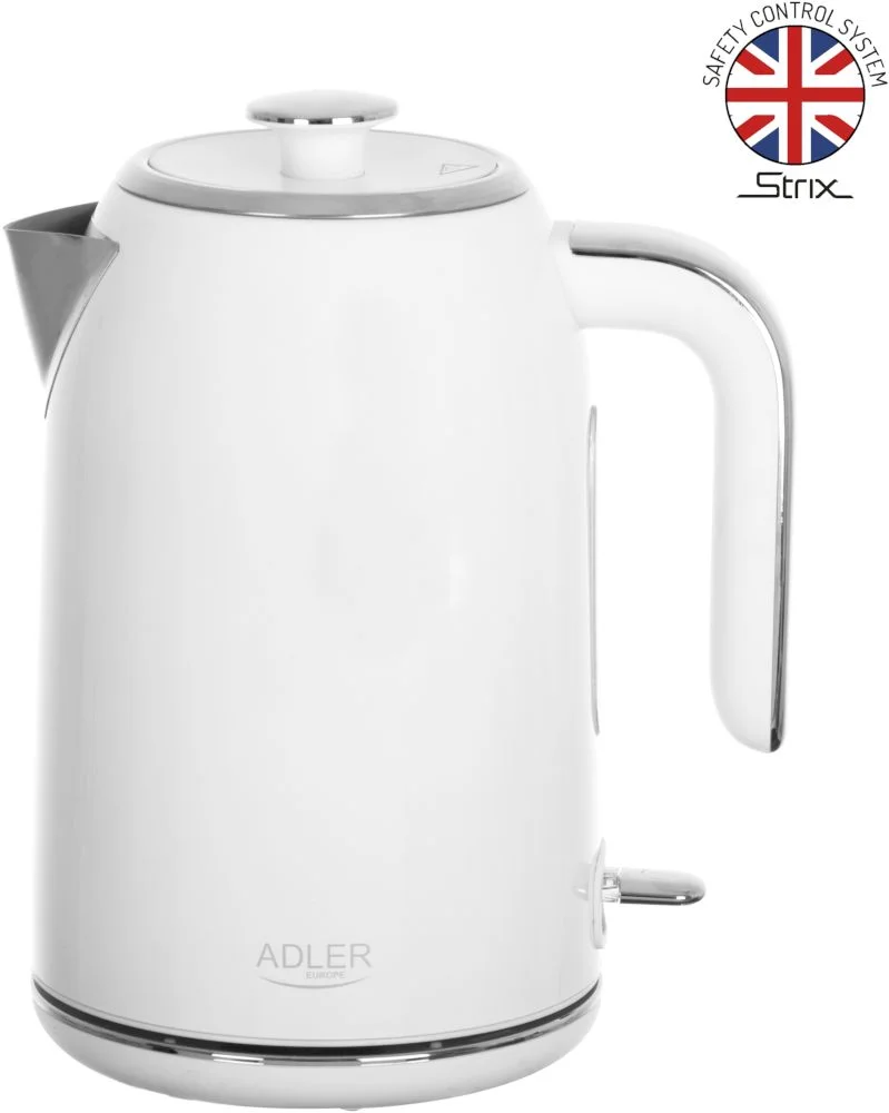Чайник Adler AD 1341 (2200Вт / 1,7л / металл / белый)-0