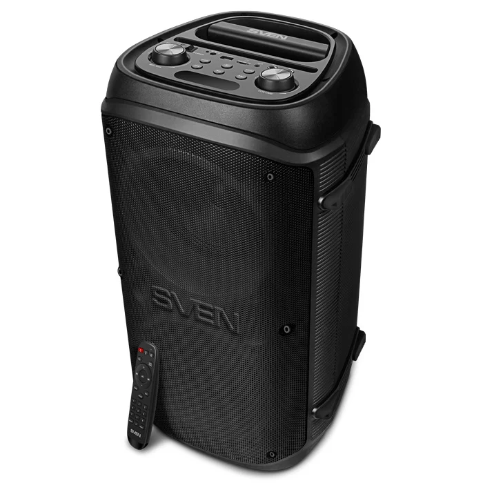 Беспроводная портативная колонка SVEN PS-800 / 100W / TWS / microSD / USB / FM / Bluetooth /  Батарея 2*4400mAh / LED подсветка / дисплей / караоке /-3