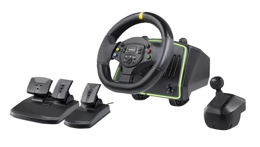 Руль Defender Dominion USB, (PC/PS/Xbox/Switch,педали), Черный-0