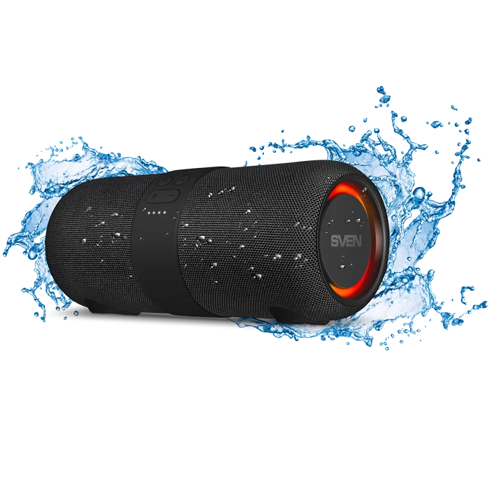 Беспроводная портативная колонка SVEN PS-340 / 24W / TWS / microSD / IPx6/ USB / Bluetooth / Батарея 3600mAh  / Чёрный / материал – пластик-0