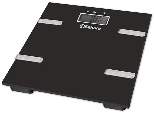 Весы электронные напольные Sakura SA-5073BK (180 кг / диагностика)-0
