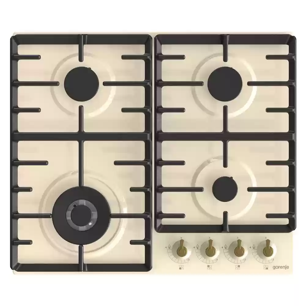 Поверхность газовая Gorenje GW642CLI (Classico / беж / эмаль / чугун / WOK)-1