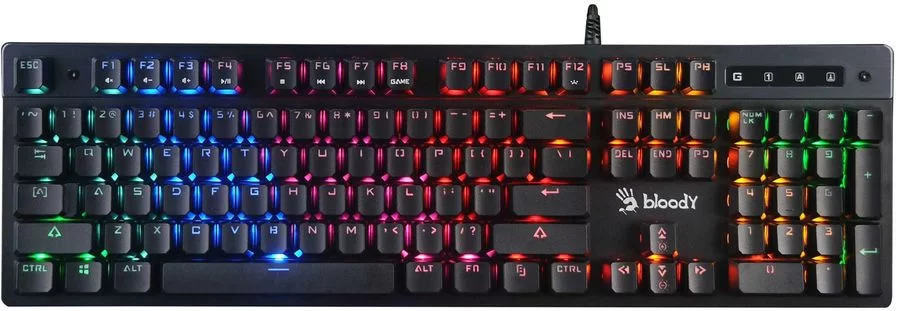 Проводная игровая клавиатура A4Tech Bloody B500N, (Полноразмерная/Мембранная/Кабель 1.8м), Черная-2