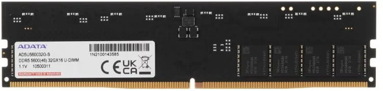 Память DDR5 32Gb 5600MHz ADATA AD5U560032G-S-0