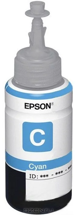 C13T66424A Контейнер Epson C13T66424A L100 Cyan  (ёмкость с чернилами 70мл)-0