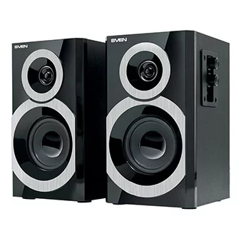 Колонки 2.0 SVEN SPS-619 / 20W / Питание - 220W / Аудиовыход на наушники / Чёрный / Корпус - дерево (MDF) -0