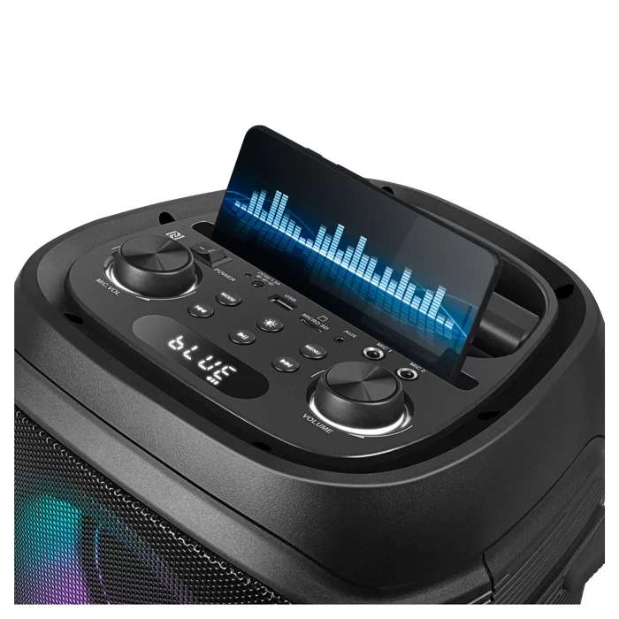 Беспроводная портативная колонка SVEN PS-800 / 100W / TWS / microSD / USB / FM / Bluetooth /  Батарея 2*4400mAh / LED подсветка / дисплей / караоке /-9