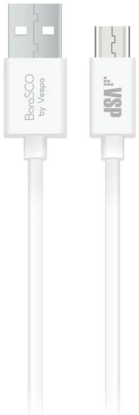 Кабель Borasco micro-USB - USB, 1м, Белый-0