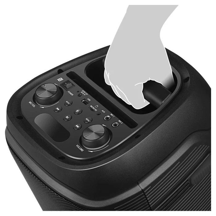 Беспроводная портативная колонка SVEN PS-800 / 100W / TWS / microSD / USB / FM / Bluetooth /  Батарея 2*4400mAh / LED подсветка / дисплей / караоке /-10
