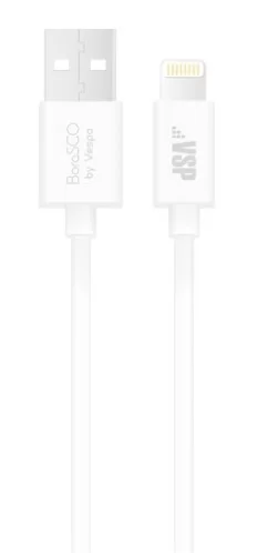 Кабель Borasco Lightning - USB, 1м, Белый-0