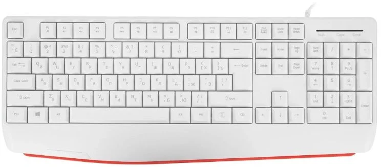 Клавиатура проводная Defender ATOM HB-546, USB, белый-0