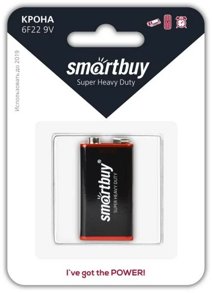 Батарейка BL1 Smartbuy 6F22/1B солевая SBBZ-9V01B-0