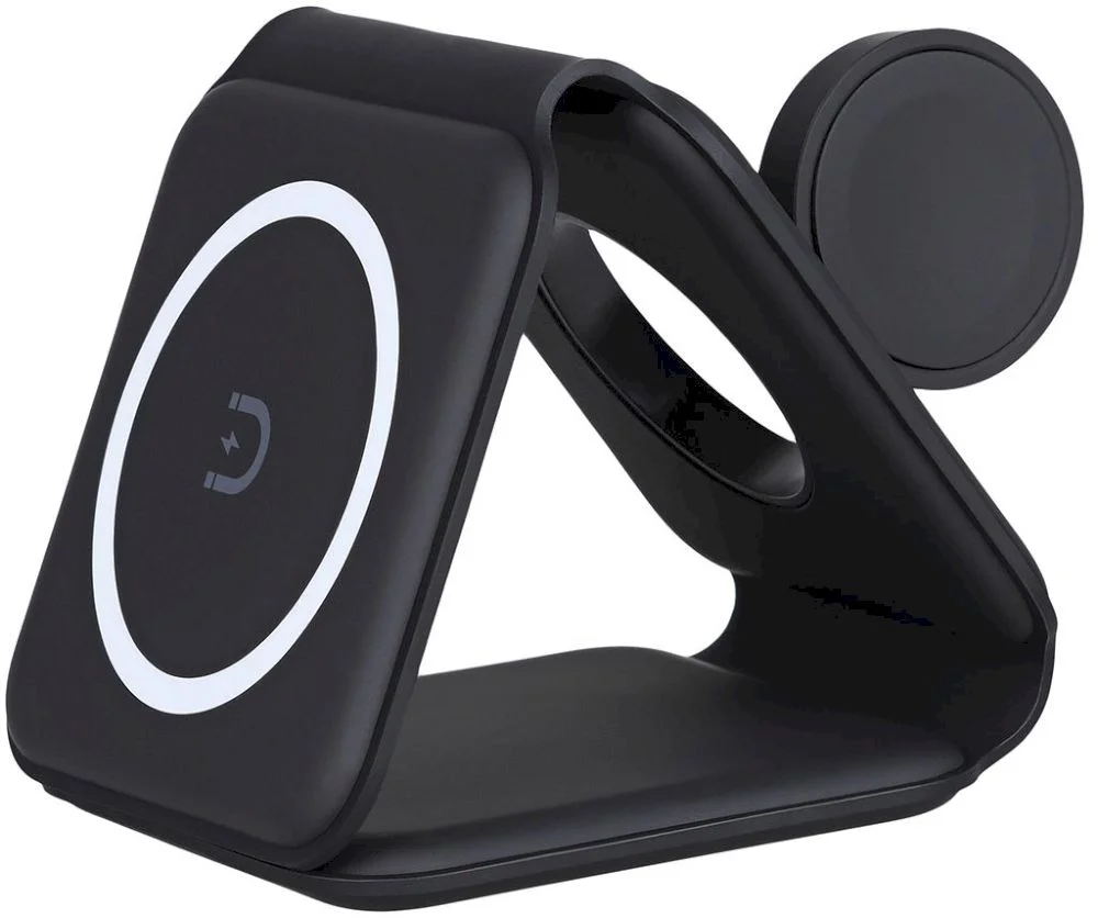 Беспроводное зарядное устройство TFN MagTrio QI14 (15W, чёрное)-0