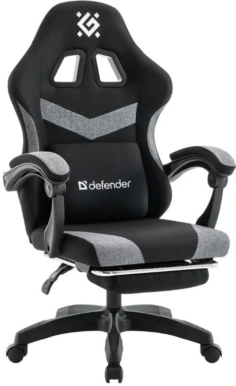 Игровое компьютерное кресло Defender Runa PRO чёрный/серый, ткань-0